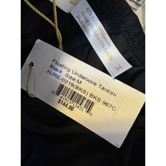 Helen Jon Tankini Size Medium Floating Underwire Black NWT Adjustable NWT $144 - Picture 6 of 10